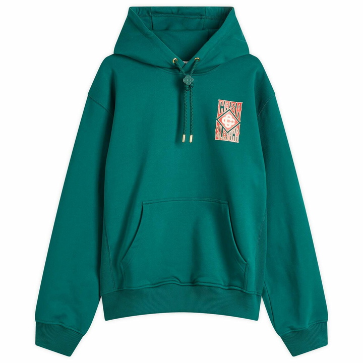 Photo: Casablanca Men's Gothic Logo Hoodie in Green