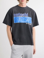 Satoshi Nakamoto - Don’t Forget to Smile Logo-Print Cotton-Jersey T-Shirt - Black