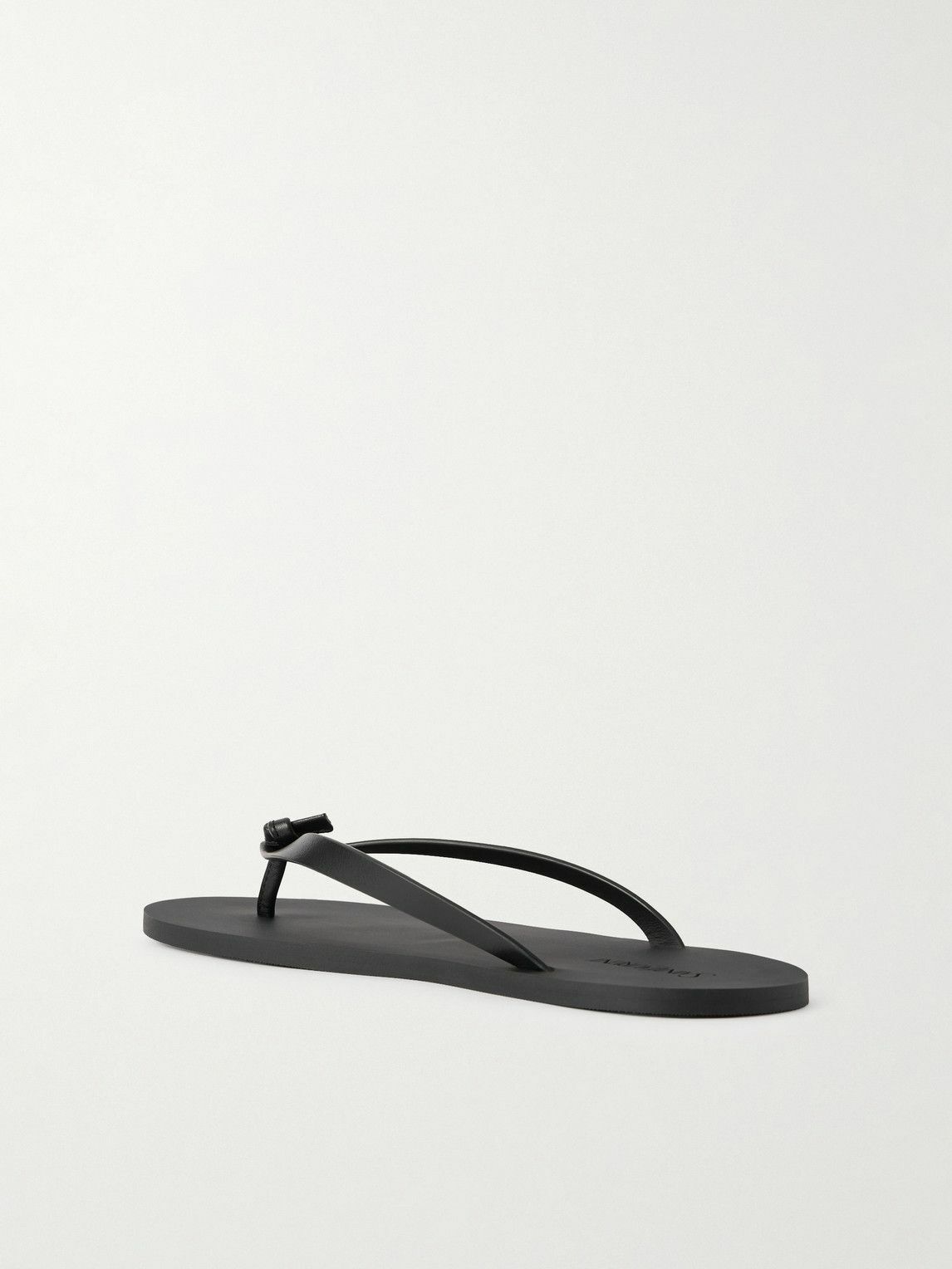 SAINT LAURENT - San Maine Logo-Print Leather Sandals - Black