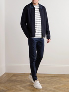 Paul Smith - Stretch-Merino Wool and Cotton-Blend Zip-Up Cardigan - Blue