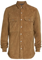 Rick Owens Suede Overshirt Brown