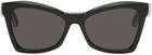 Balenciaga Green Square Sunglasses