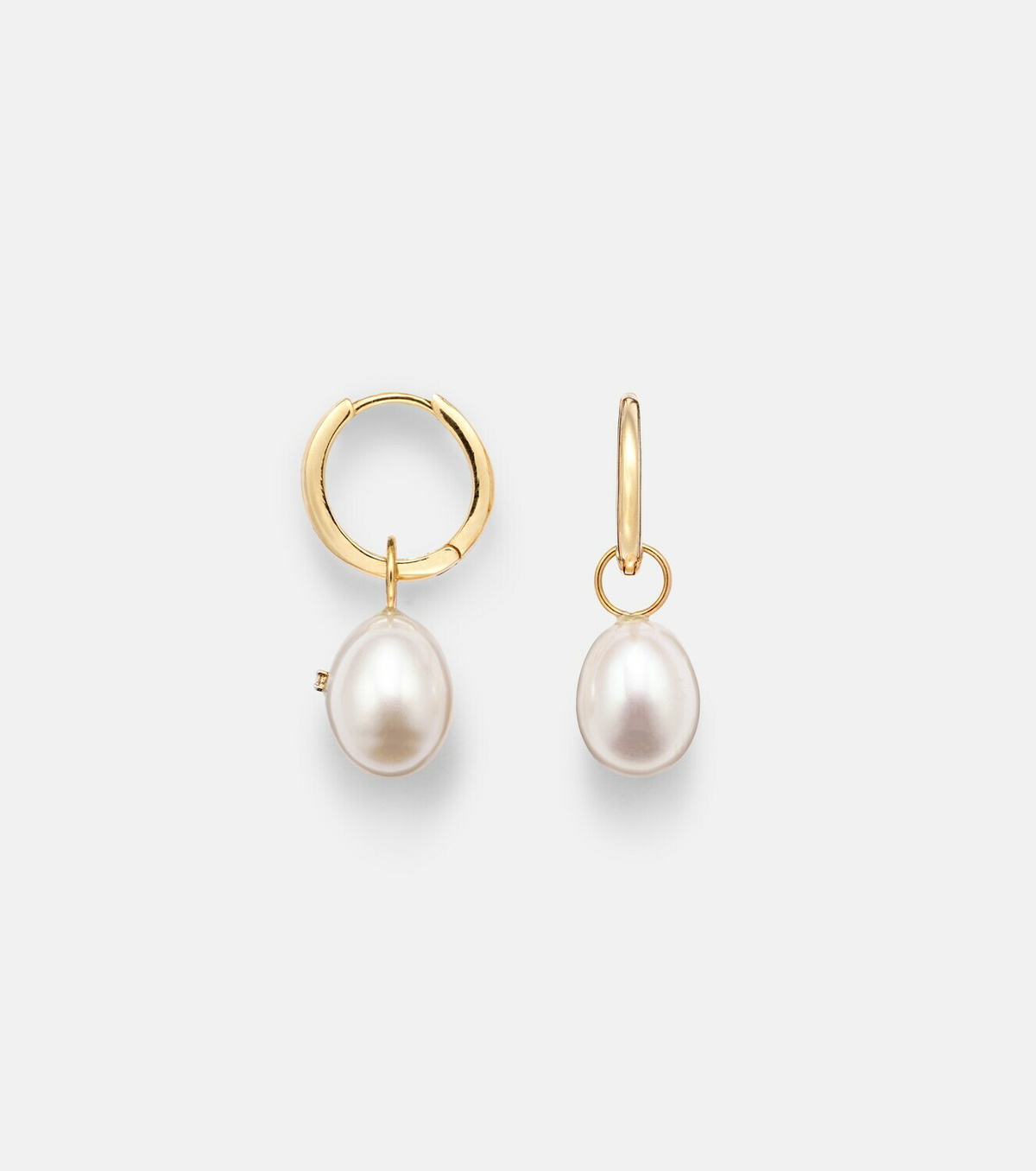 Mateo 14kt gold drop earrings with pearls and diamonds