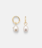 Mateo 14kt gold drop earrings with pearls and diamonds