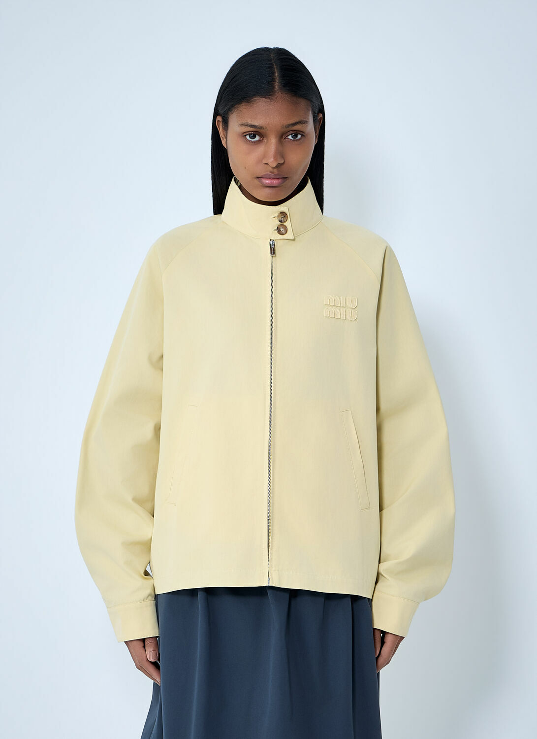 Miu Miu High-Neck Zip Jacket