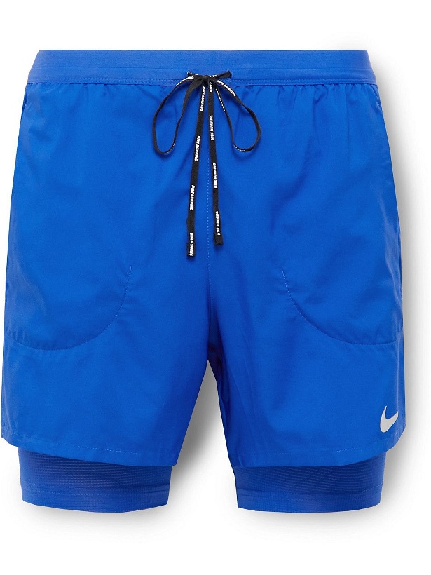 Photo: Nike Running - 2-in-1 Flex Stride Shell Shorts - Blue