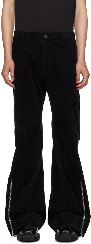 Photo: We11done Black Zip Vent Trousers