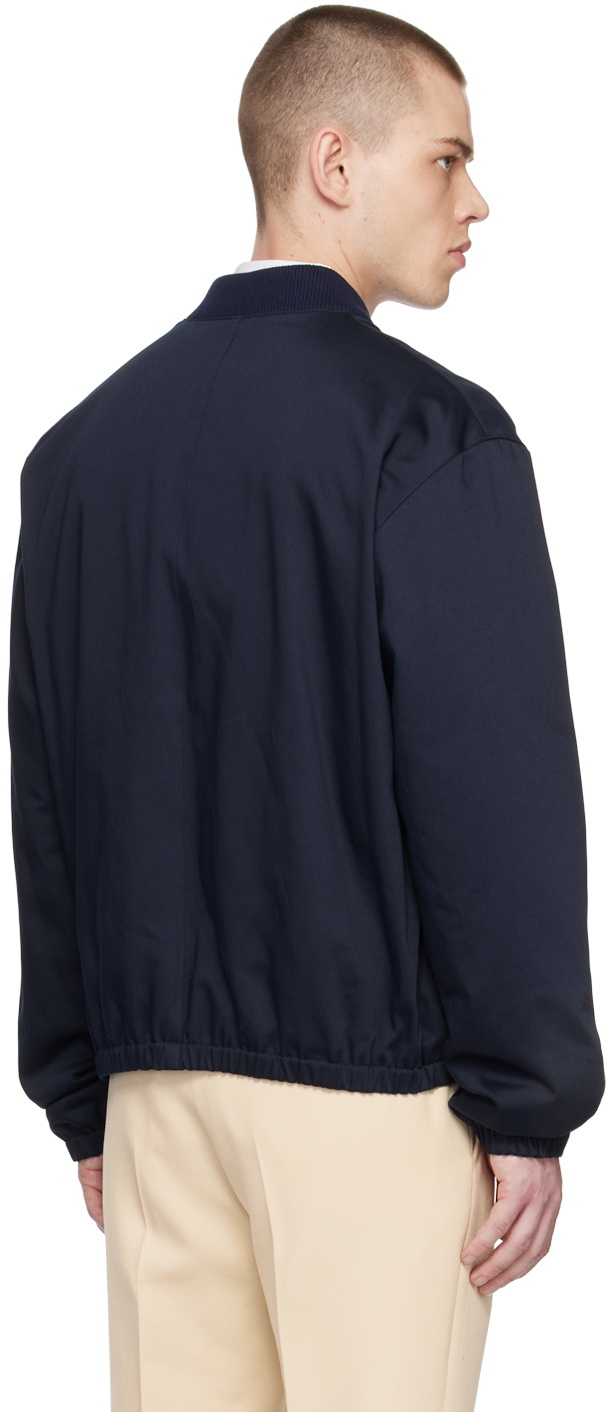 AMI Alexandre Mattiussi Navy Ami De Cœur Bomber Jacket