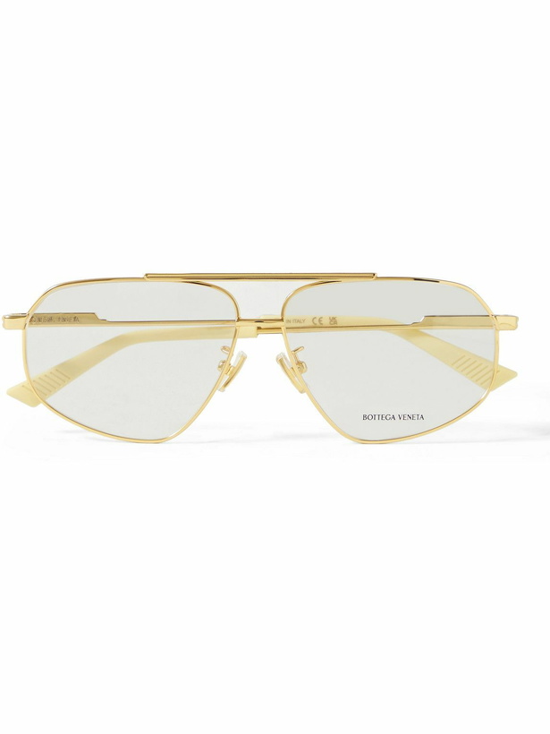 Photo: Bottega Veneta - Aviator-Style Gold-Tone Optical Glasses