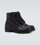 The Row Leather combat boots