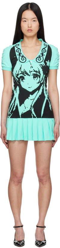 Photo: Ashley Williams Blue Amelia Minidress