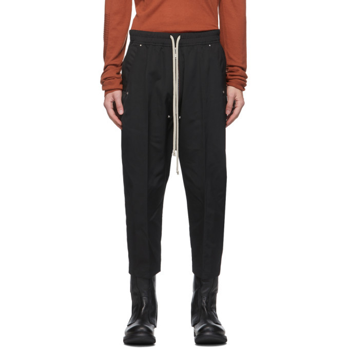 Rick Owens Black Cropped Bela Trousers Rick Owens