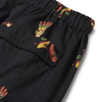 Desmond & Dempsey - Printed Cotton Pyjama Trousers - Black