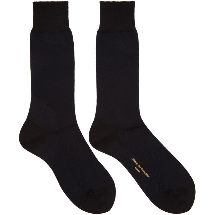 Photo: Comme des Garçons Homme Black Plain Socks 