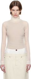 Maison Margiela Off-White High-Neck Bodysuit