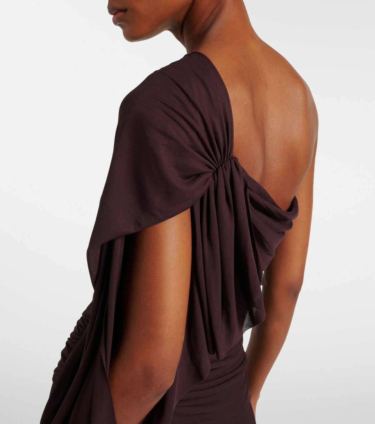 Proenza Schouler Gabri draped one-shoulder jersey midi dress