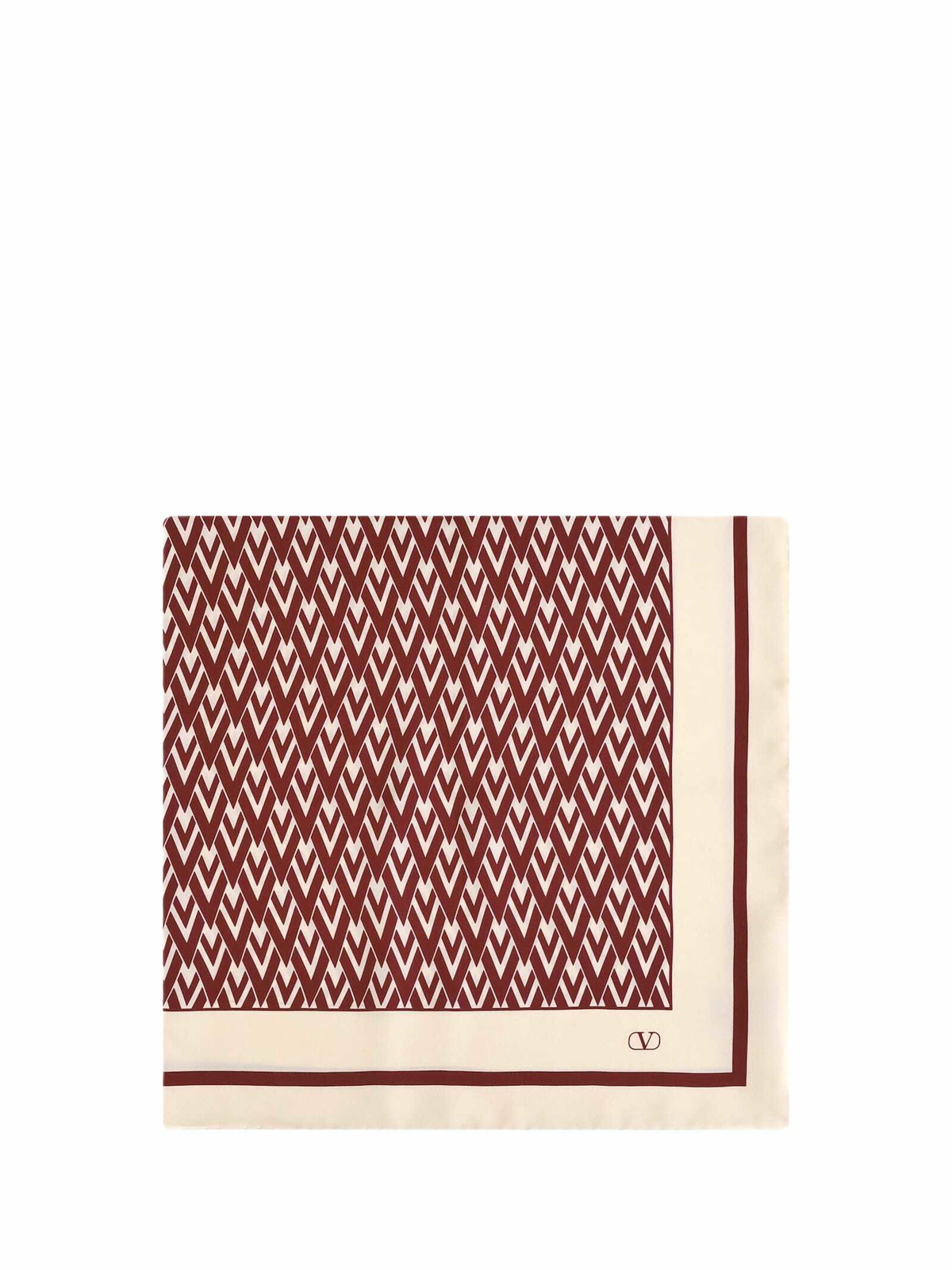 スカーフ Valentino Garavani Toute La V Shawl In Silk And Wool Toute La V Wool And Silk Shawl for Woman in Rose Mist