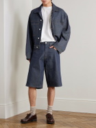 AGOLDE - Fusion Wide-Leg Denim Shorts - Blue