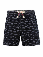 MC2 Saint Barth Man Lightweight Fabric Swim-shorts Lighting 70 With Micro Cheeta Print