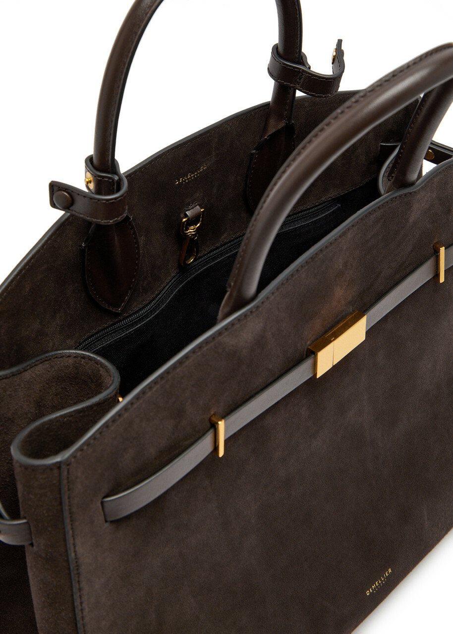 Demellier The Hudson Grained Leather top Handle bag - Dark Brown - One Size