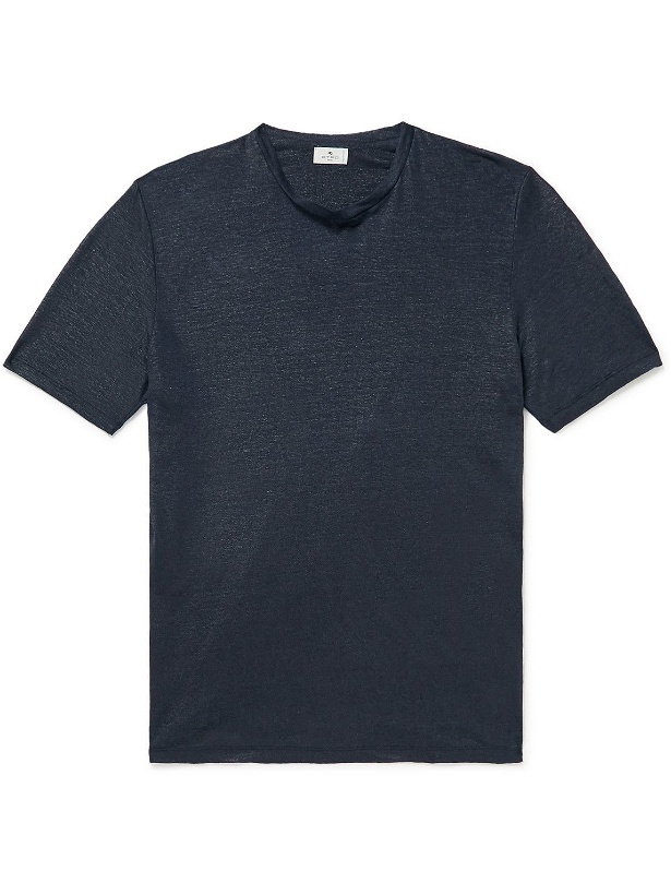 Photo: Etro - Linen-Jersey T-Shirt - Blue