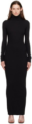 ÉTERNE Black Turtleneck Maxi Dress