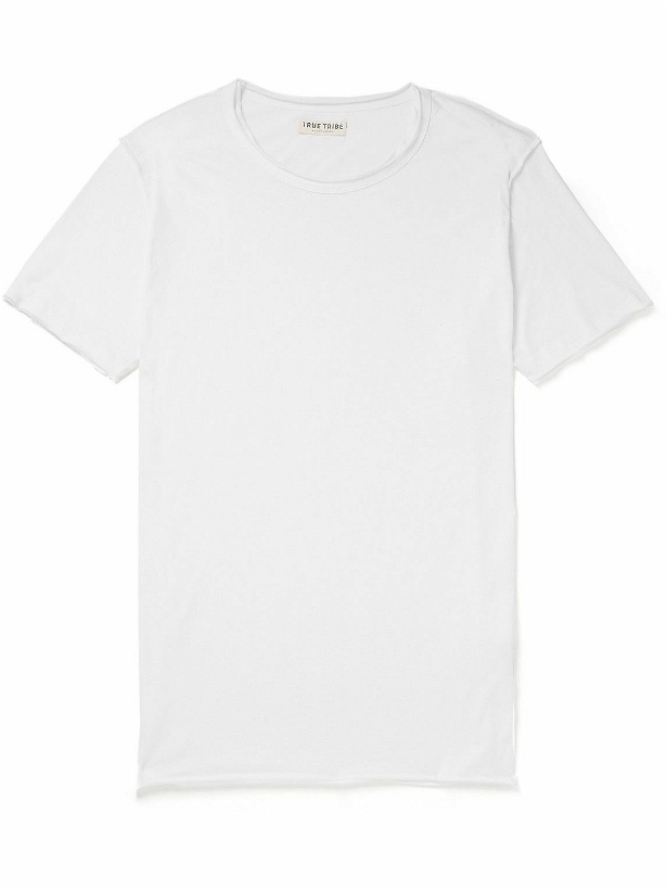 Photo: True Tribe - Franco Distressed Cotton-Jersey T-Shirt - White