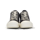 Rick Owens Drkshdw Black 2-Tone Stitch Low-Top Sneakers