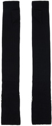 Simone Rocha Black Embellished Fingerless Gloves
