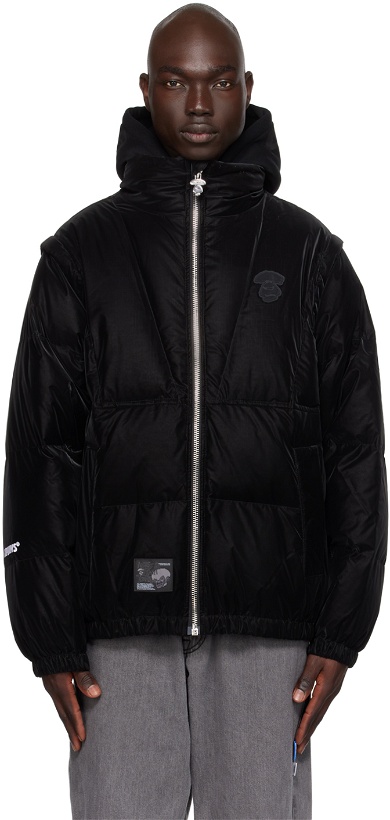 Photo: AAPE by A Bathing Ape Black Convertible Down Jacket