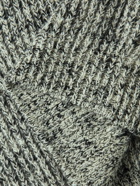 Auralee - Ribbed Wool and Alpaca-Blend Zip-Up Sweater - Gray