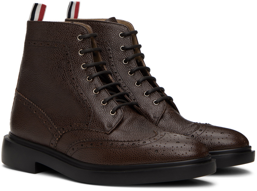 Thom Browne Brown Wingtip Boots