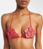 Oséree Lumière floral-appliqué lamé bikini
