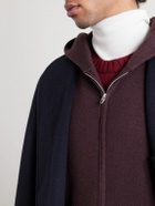 UMIT BENAN - Sunset Cashmere and Silk-Blend Zip-Up Hoodie - Brown
