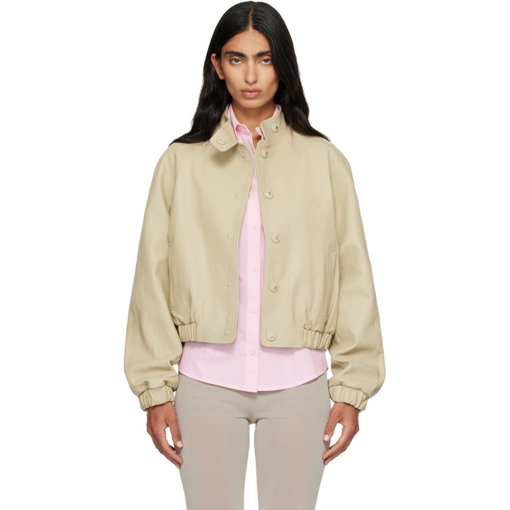 Photo: Paloma Wool Beige Raim Leather Jacket