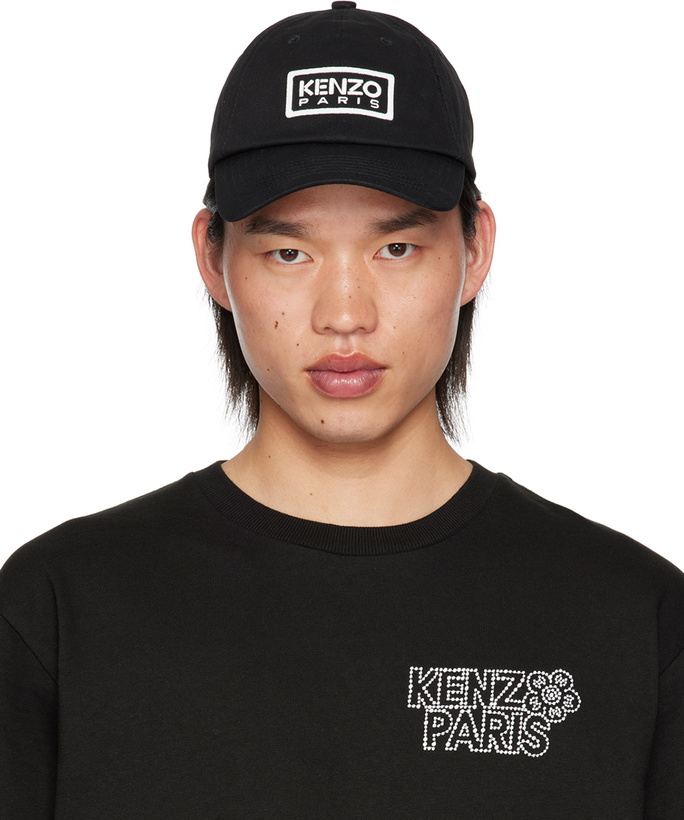 Photo: Kenzo Black Kenzo Paris 'KENZO Tag' Cap