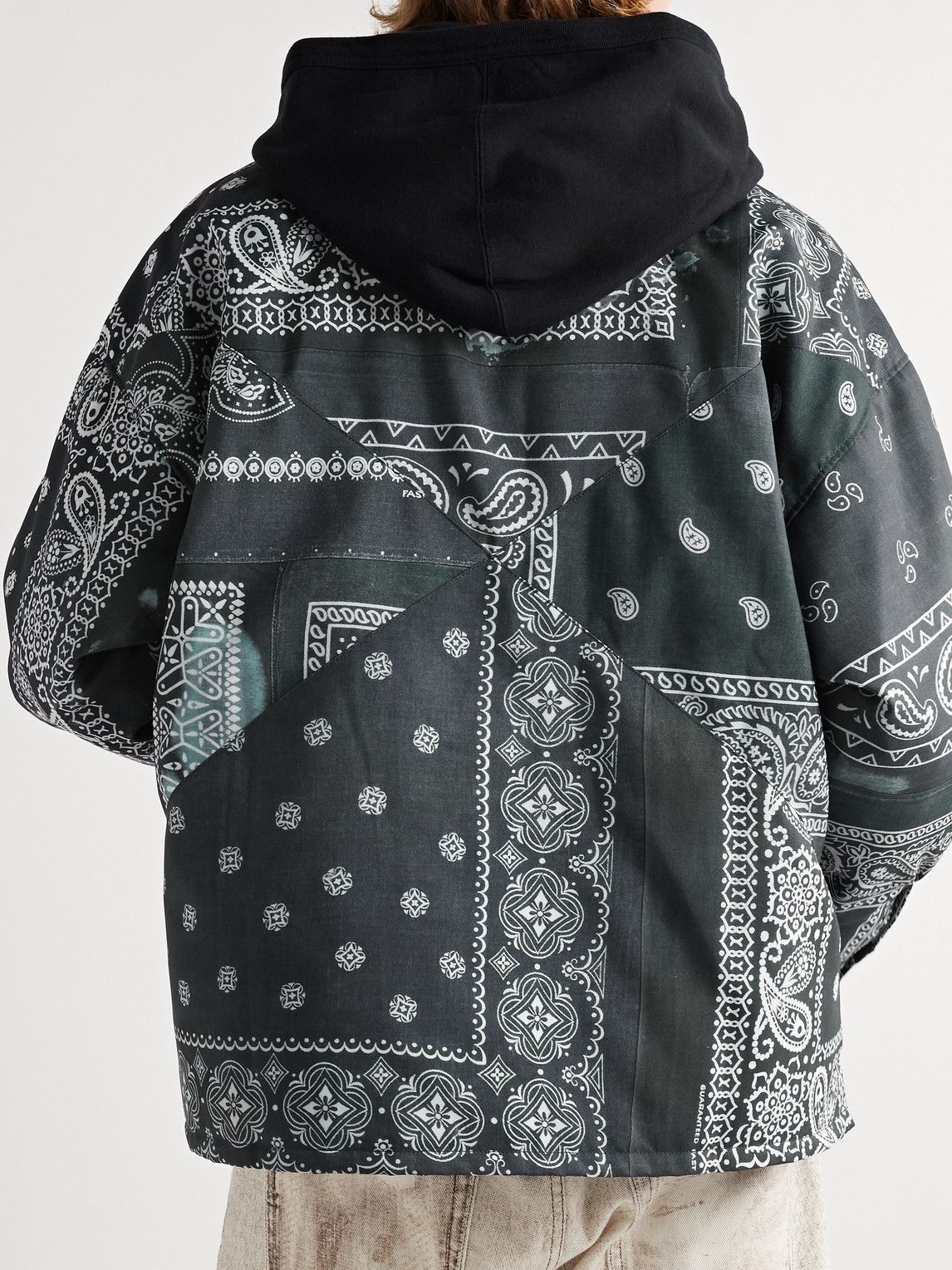 Neighborhood - Bandana-Print Padded Woven Jacket - Black Neighborhood