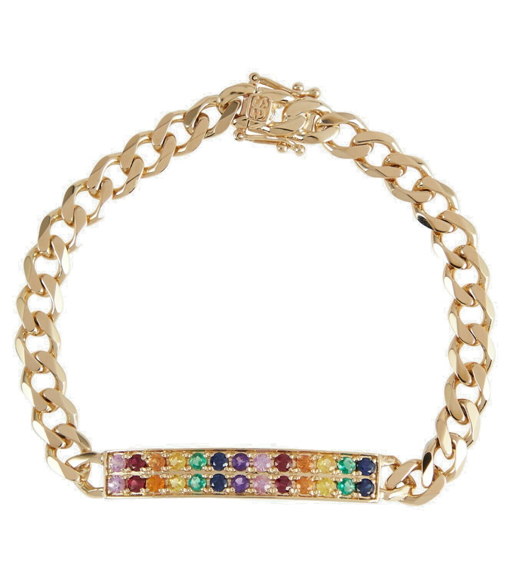 Photo: Sydney Evan ID Bar 14kt gold chain bracelet with diamonds