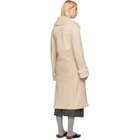 Simone Rocha Beige Embellished Sheepskin Slash Shearling Coat