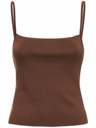 MATTEAU Square Neck Viscose Blend Knit Top