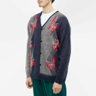 Needles Men's Mohair Papillon Cardigan in Navy