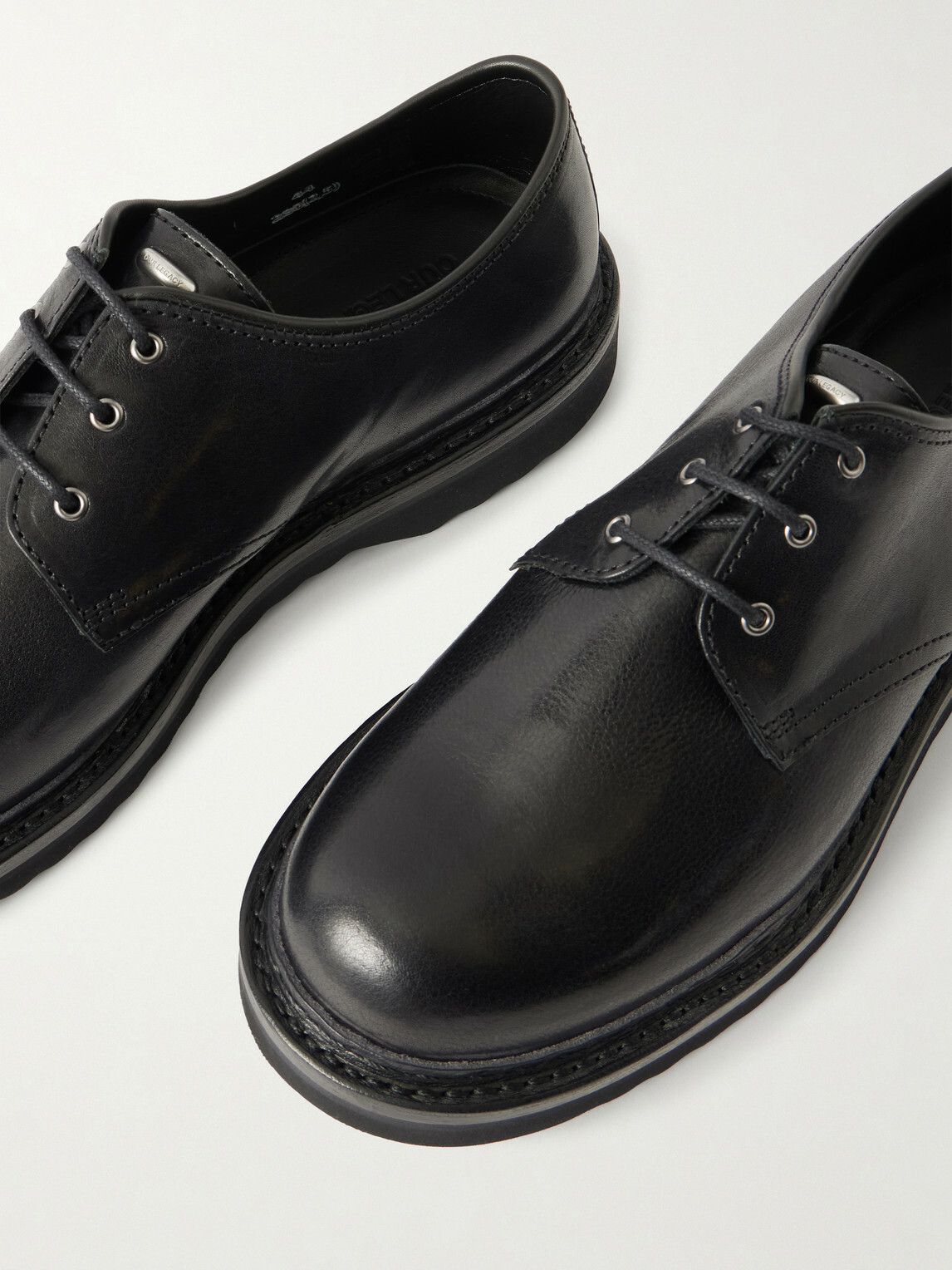 Our Legacy - Trampler Leather Derby Shoes - Black