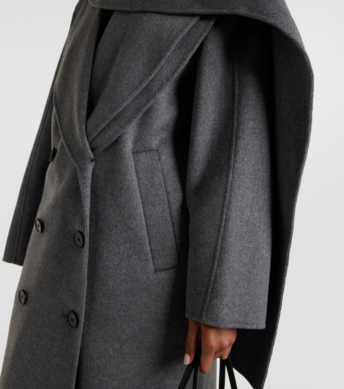 Róhe Scarf-detail wool and cashmere coat