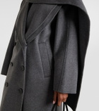 Róhe Scarf-detail wool and cashmere coat