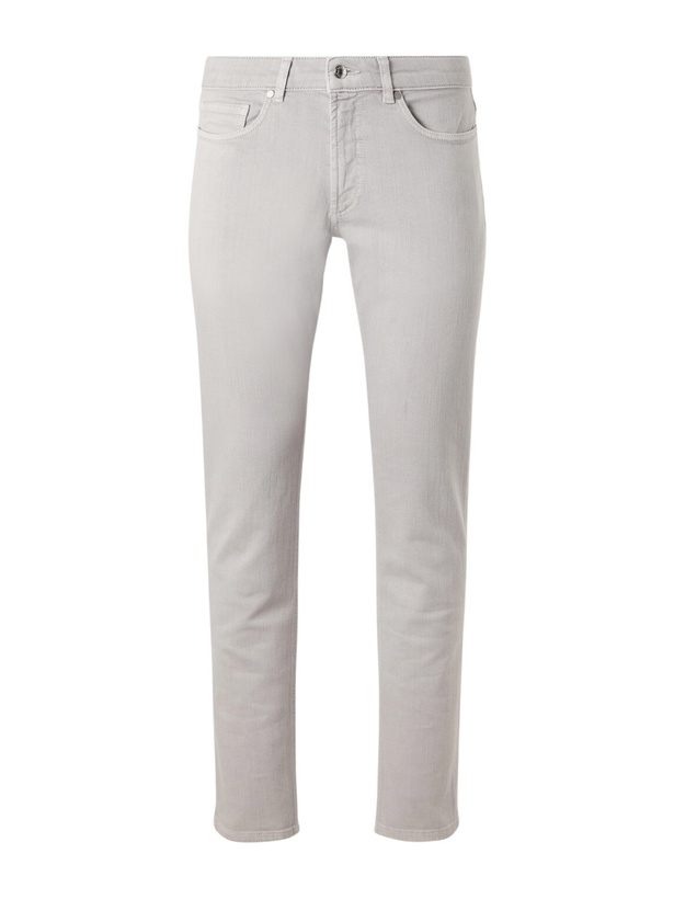 Photo: Peter Millar - Fairfield Straight-Leg Garment-Dyed Jeans - Gray