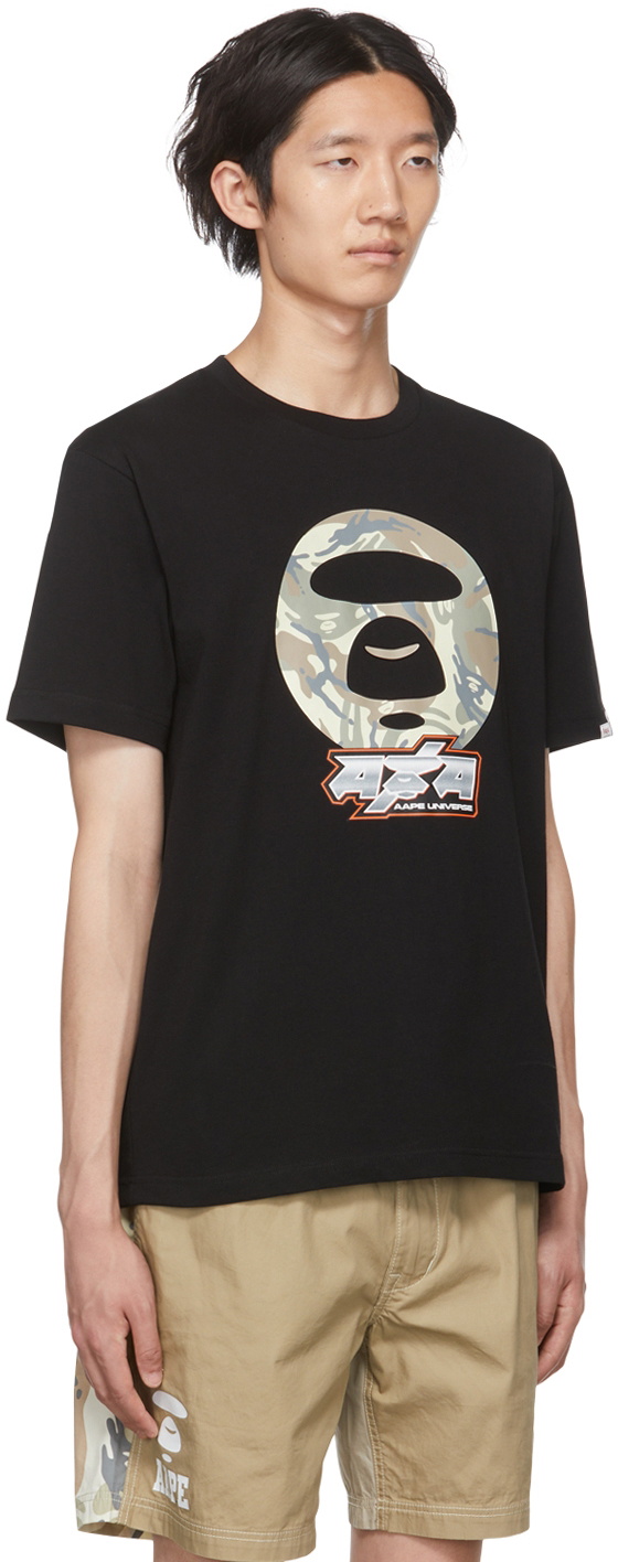 AAPE by A Bathing Ape Black Cotton T-Shirt AAPE by A Bathing Ape