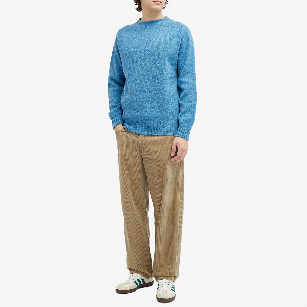 Howlin by Morrison Men's Howlin' Terry Donegal Jumper in Blue Fantasy