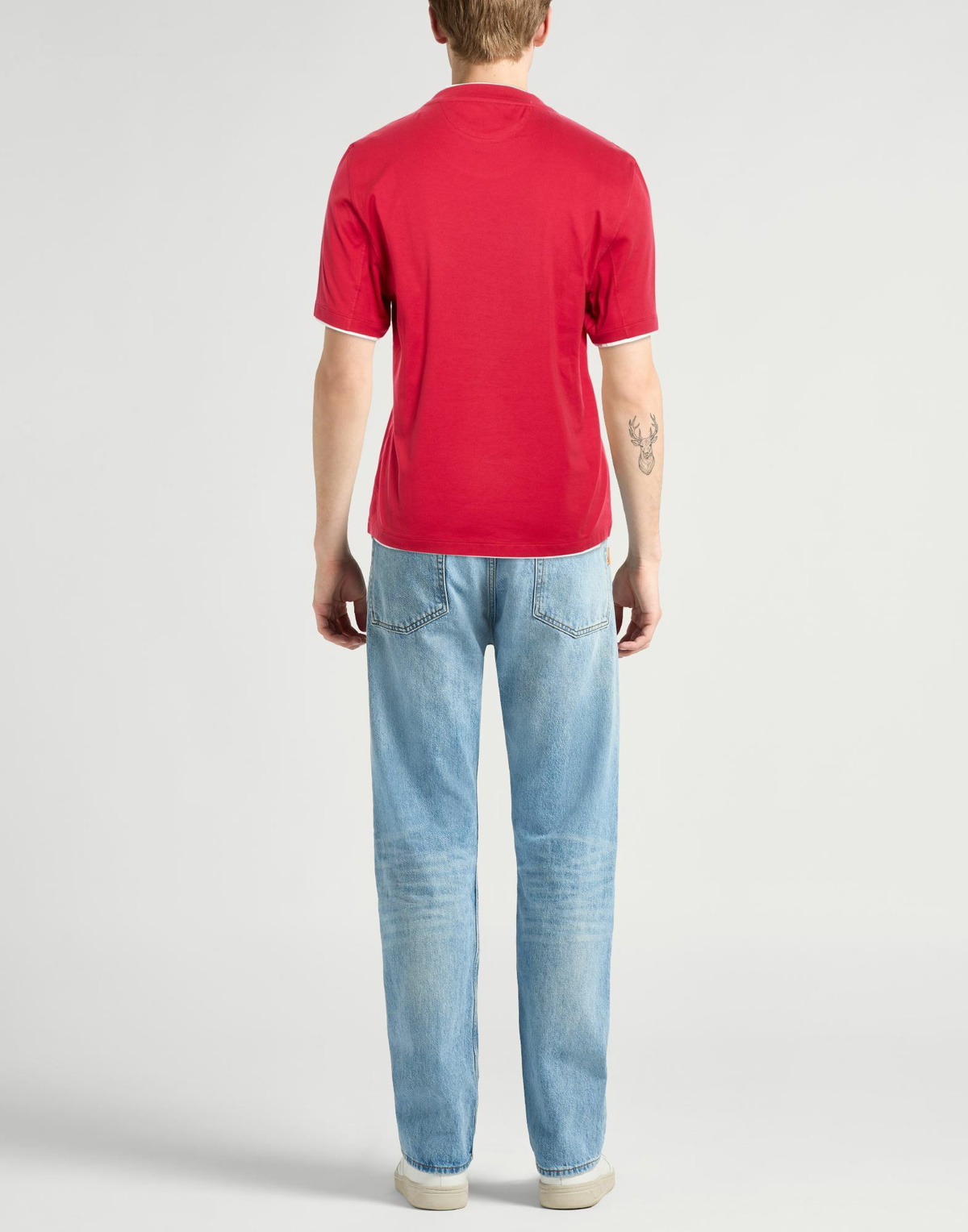Brunello Cucinelli Mens T-shirt in Red