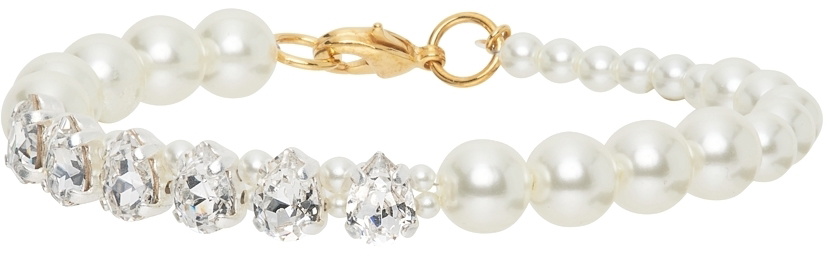 Simone Rocha Silver & Gold Pearl & Crystal Bracelet Simone Rocha