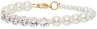 Simone Rocha Silver & Gold Pearl & Crystal Bracelet